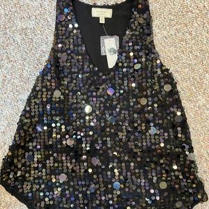 Moulinette Soeurs Sequin V-Neck Tank